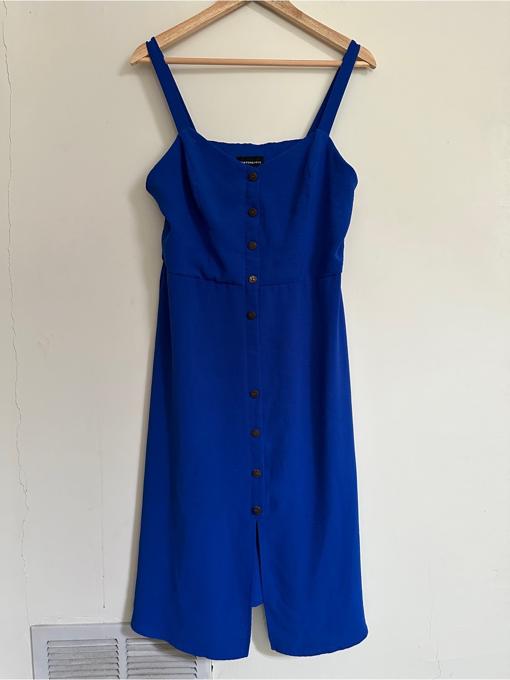 Sleeveless Royal Blue Midi Dress
